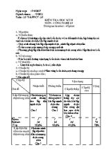 Giáo án Công nghệ Lớp 9 - Tiết 35 Kiểm tra học kì II - Năm học 2016-2017